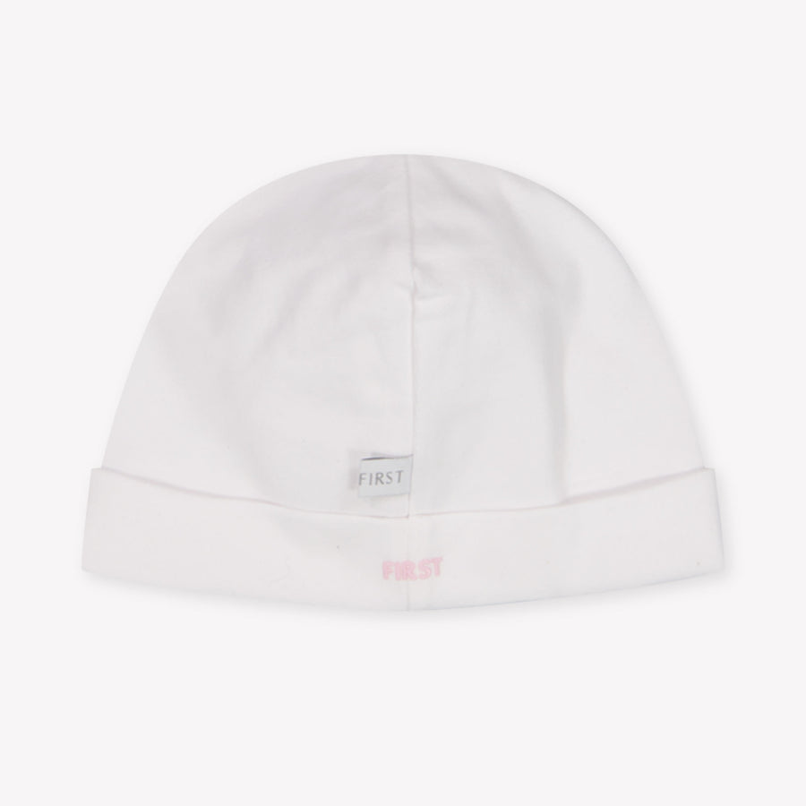 First Baby Girls Hat In White
