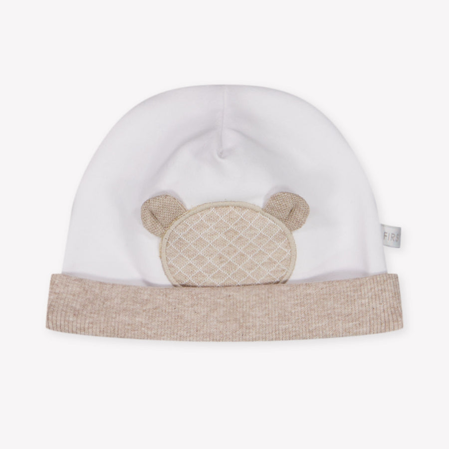 First Baby Jongens Muts In Beige