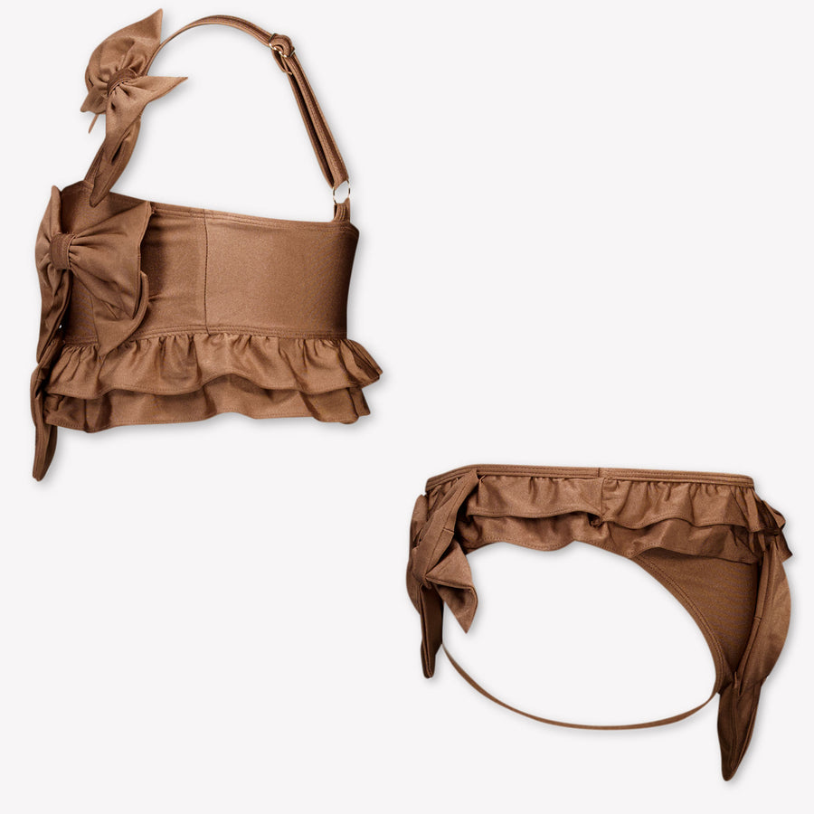 Luvbug Kids Girls Swimwear In Brown