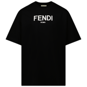 Fendi Kids Unisex T-shirt Black