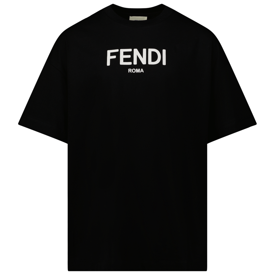 Fendi Kinder Unisex T-Shirt Zwart 3Y