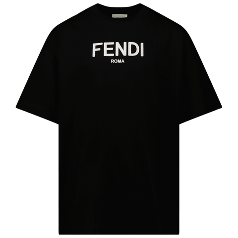 Fendi Kids Unisex T-Shirt Black