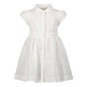 Fendi bebek kızlar beyaz elbise