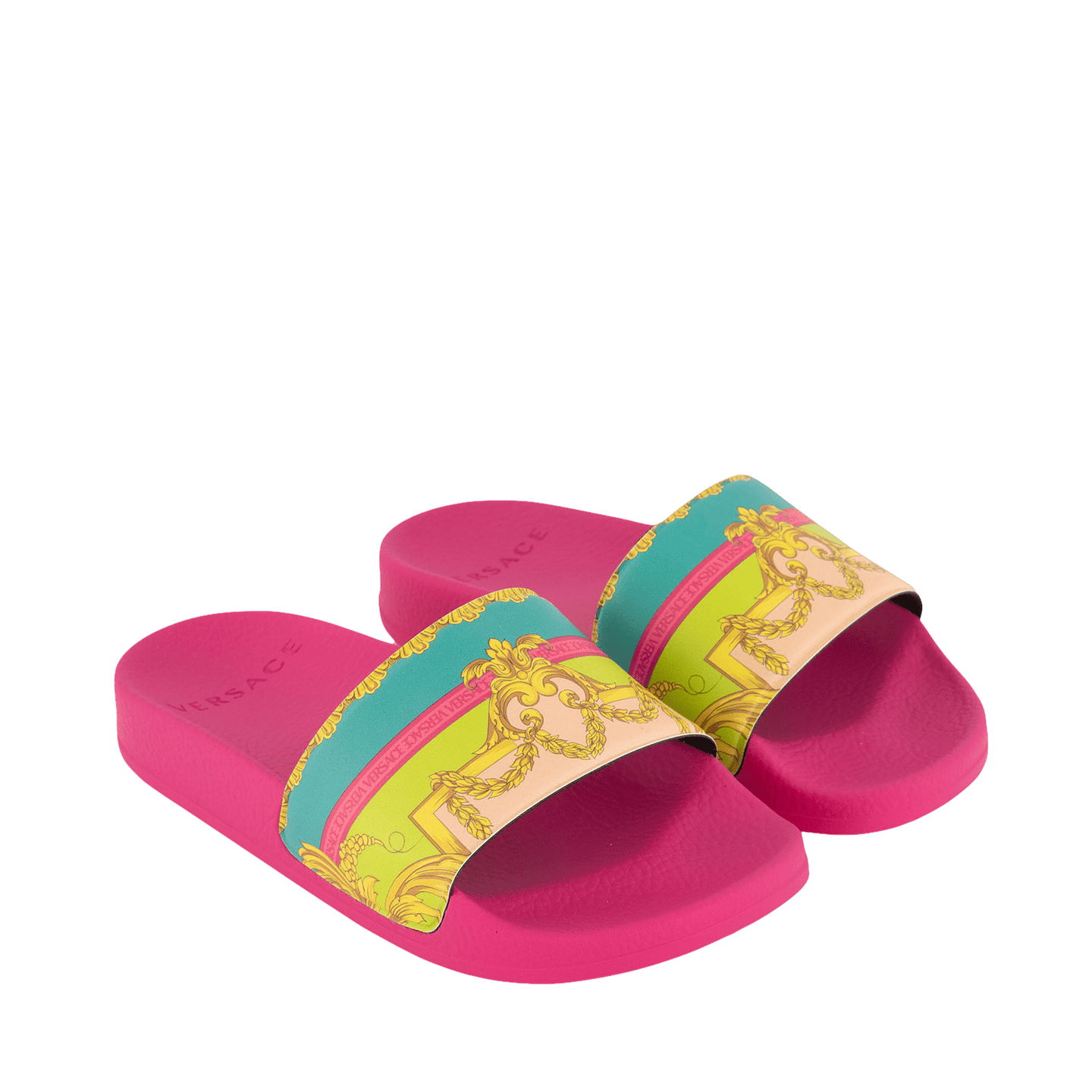 Versace Kids Girls Flip-Flops Yellow