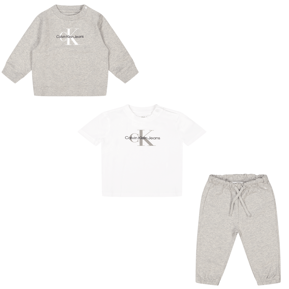 Calvin Klein Baby Unisex Jogsuit Grey