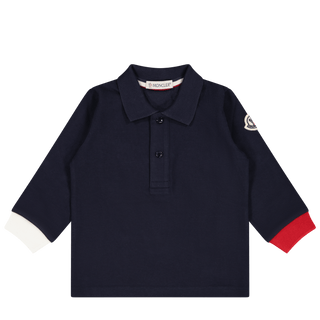 Moncler Baby Jongens Polo Navy - Superstellar