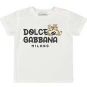 Dolce & Gabbana Bebek Unisex T-Shirt Beyaz