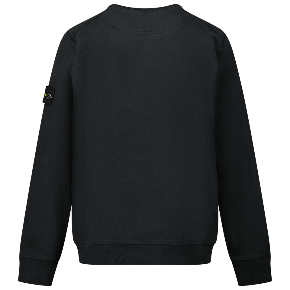 Stone Island Kinder Jongens Trui Zwart - Superstellar