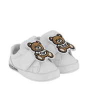 Moschino bebek unisex spor ayakkabılar beyaz