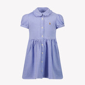 Ralph Lauren Baby Girls Dress In Light Blue