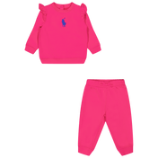 Ralph Lauren Baby Girls Jogsuit Fuchsia