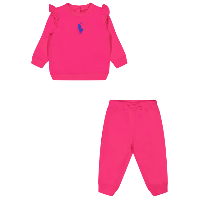 Ralph Lauren Baby Meisjes Joggingpak Fuchsia 12 mnd