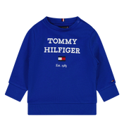 トミーヒルフィガーの男の子の男の子セーターコバルトブルー