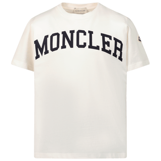 Moncler Kinder Jongens T-Shirt Wit - Superstellar