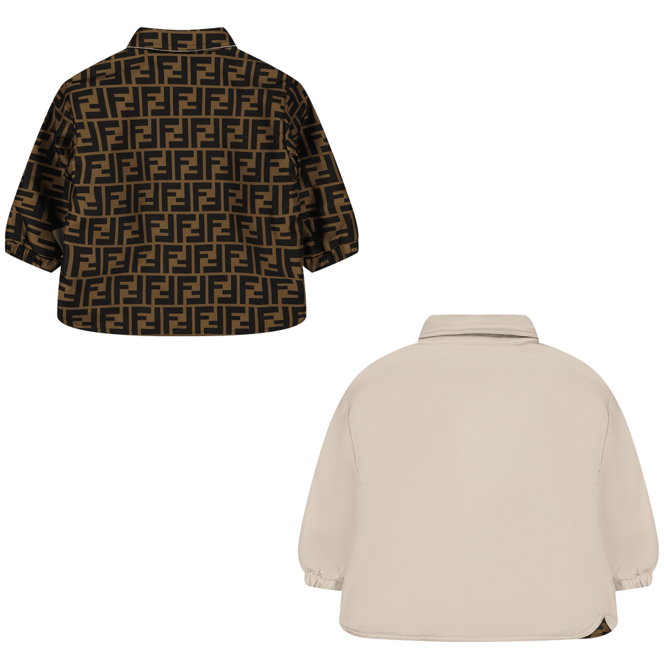 Fendi Baby Unisex Jas Beige