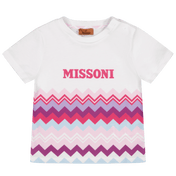 ミッソーニの女の赤ちゃんTシャツ白