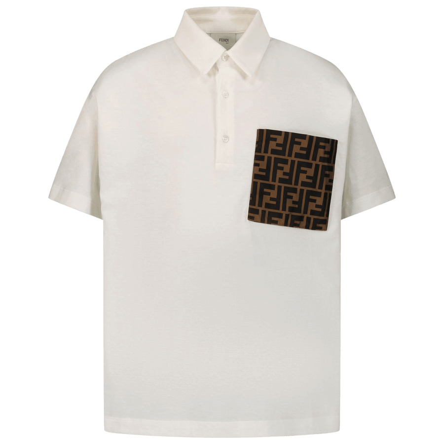 Fendi Kinder Unisex Polo Wit 14Y