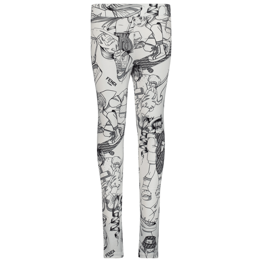 Fendi Kinder Meisjes Leggings Wit 4Y