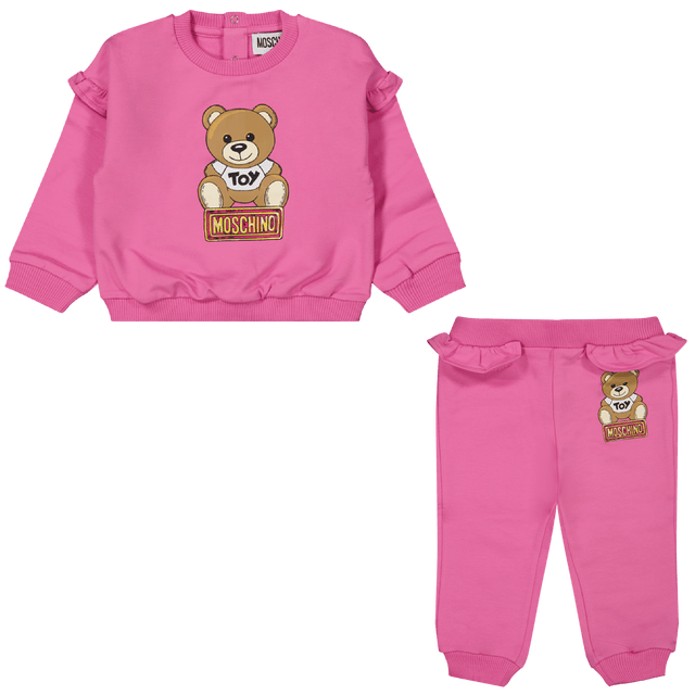 Moschino Baby Girls Jogsuit Fuchsia