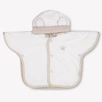First Baby Unisex Poncho Badjas In Wit