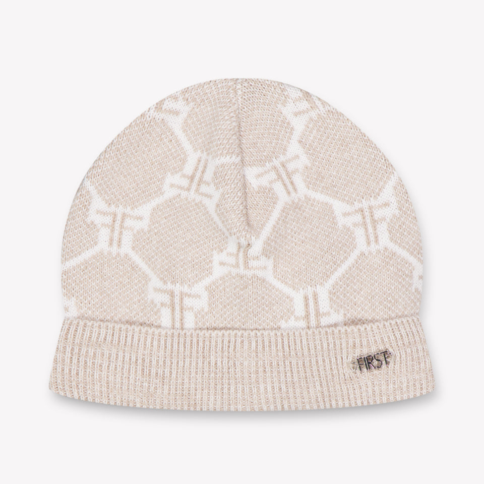 First Baby Jongens Muts In Beige