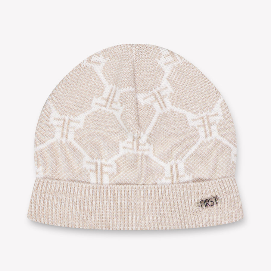 First Baby Boys Hat In Beige