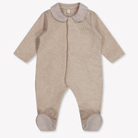 First Baby Boys Playsuit In Beige