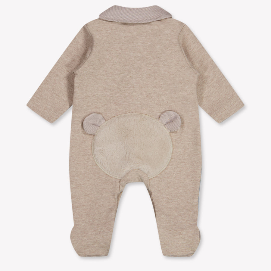 First Baby Boys Playsuit In Beige