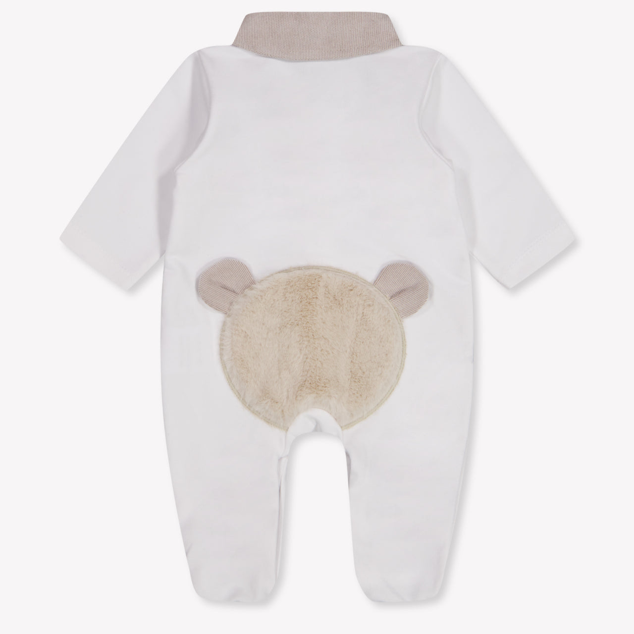 First Baby Boys Playsuit In White