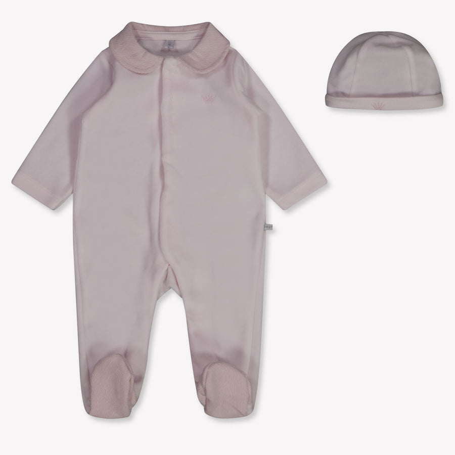 First Baby Unisex Playsuit In Light Pink