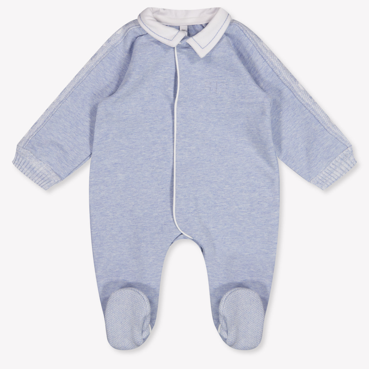 First Baby Boys Playsuit In Light Blue