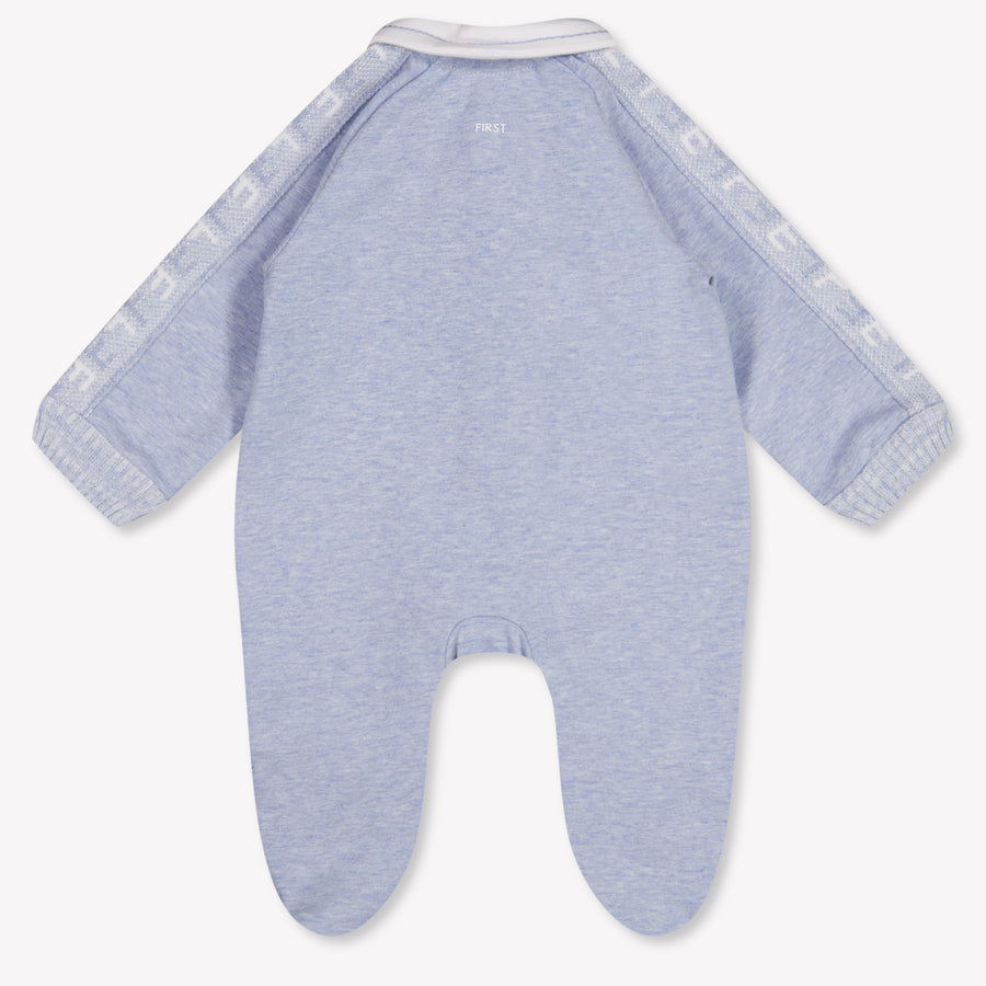 First Baby Boys Playsuit In Light Blue