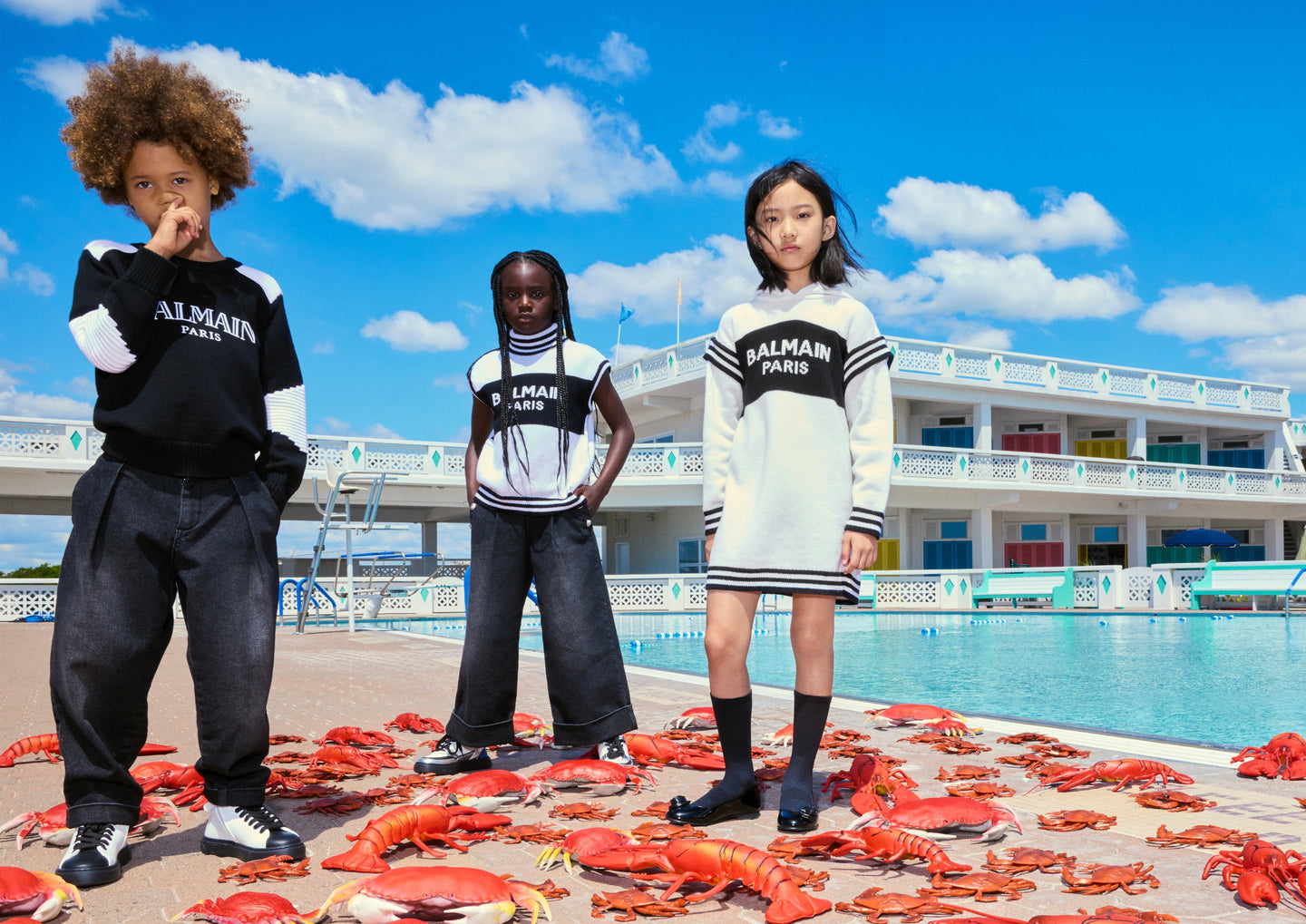 Balmain Meisjes Trui Off White 4Y