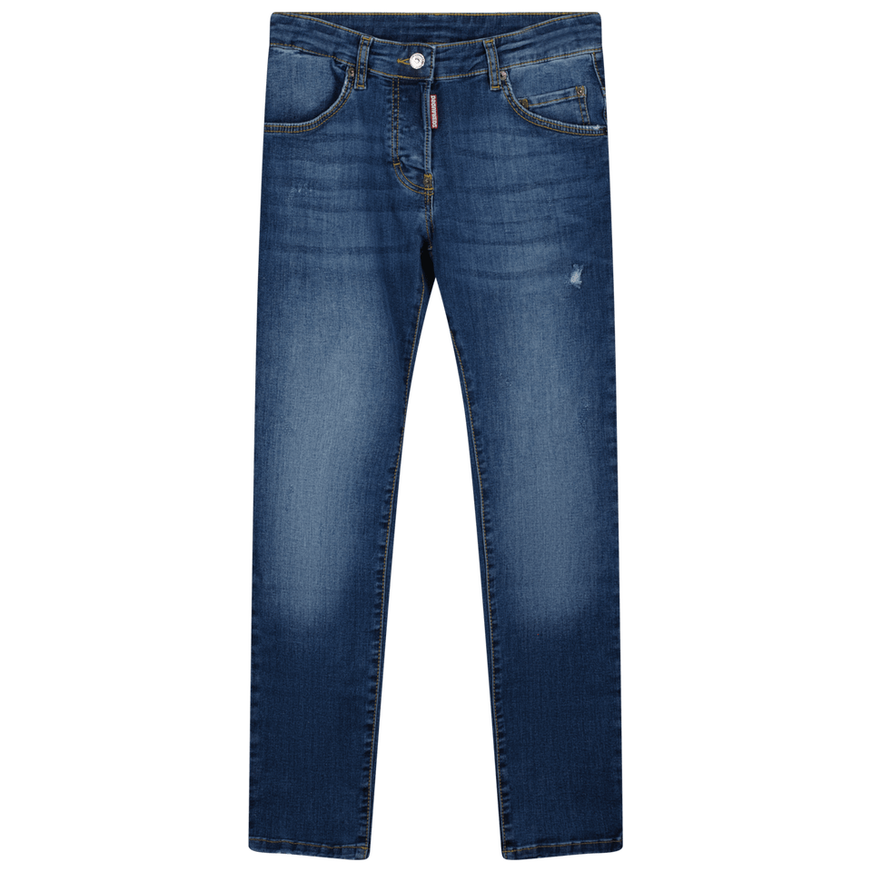 Dsquared2 Kinder Unisex Jeans Blauw 4Y
