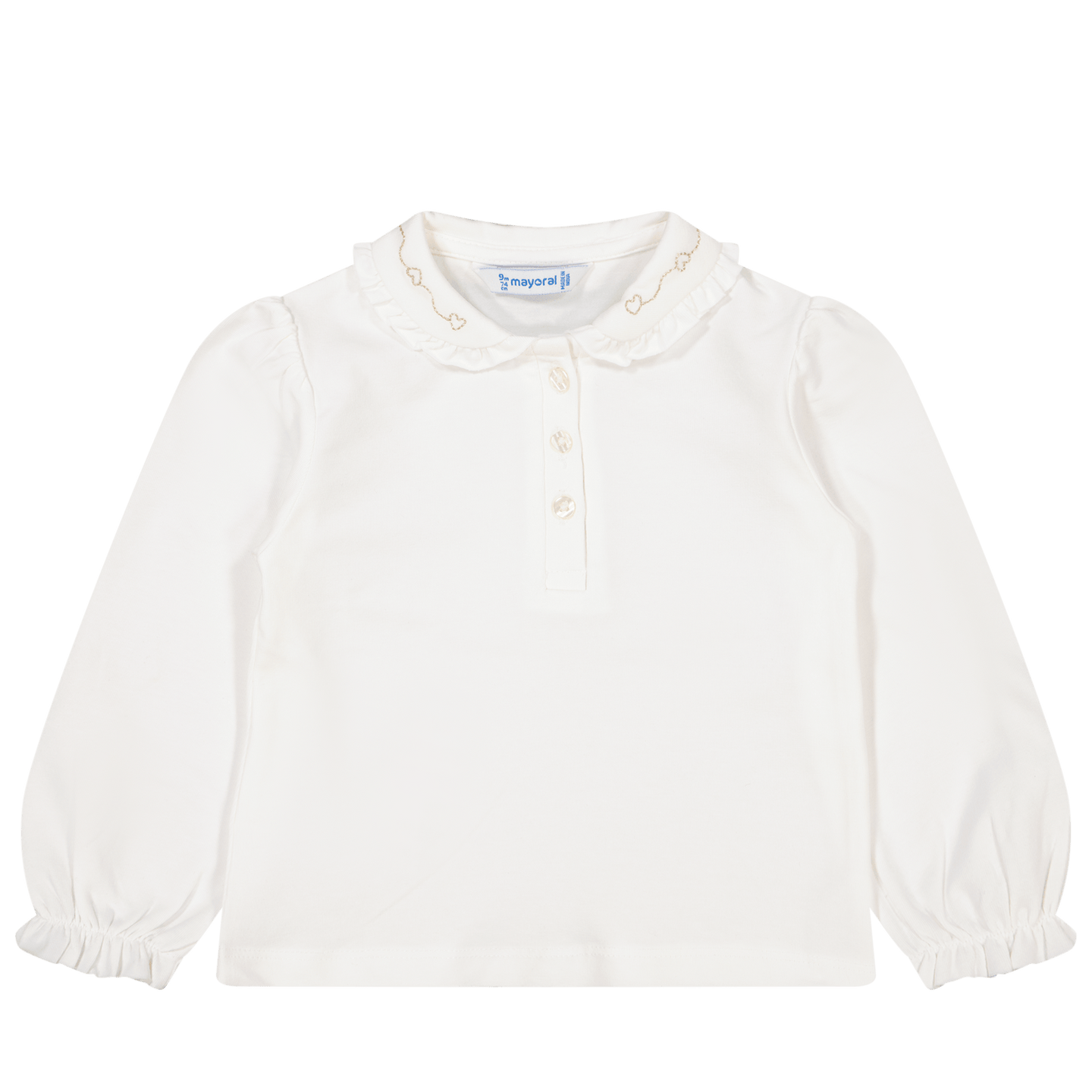Mayoral Baby Girls Polo Off White