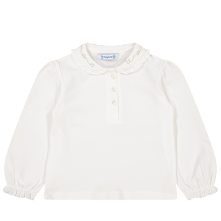 Mayoral Baby Girls Polo Off White