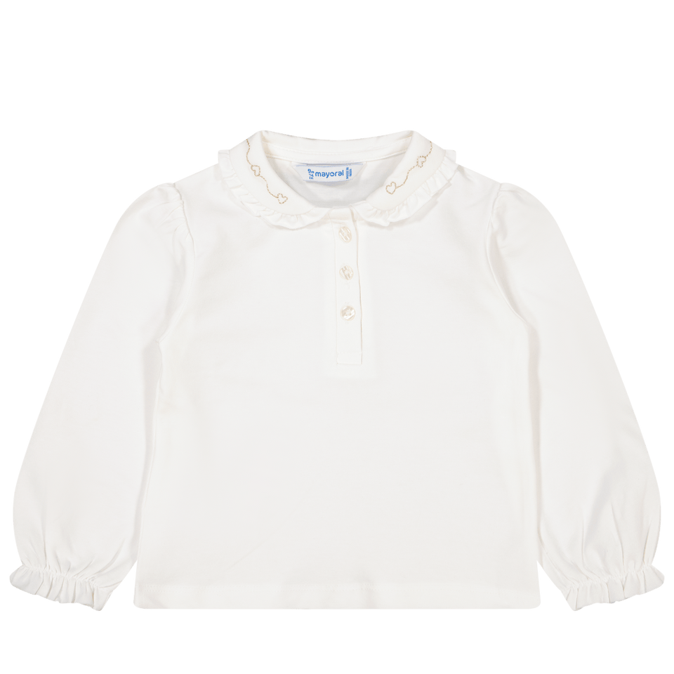 Mayoral Baby Girls Polo Off White