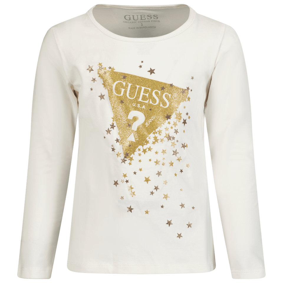 Guess Kids Girls T-Shirt Off White