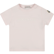 Moncler Bebek Kız Tişört Açık Pembe