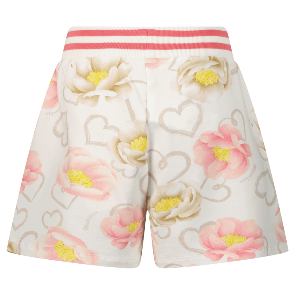 MonnaLisa Kinder Meisjes Shorts Off White - Superstellar
