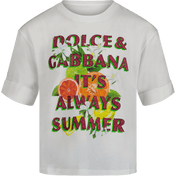 Dolce & Gabbana Çocuk T-Shirt Beyaz