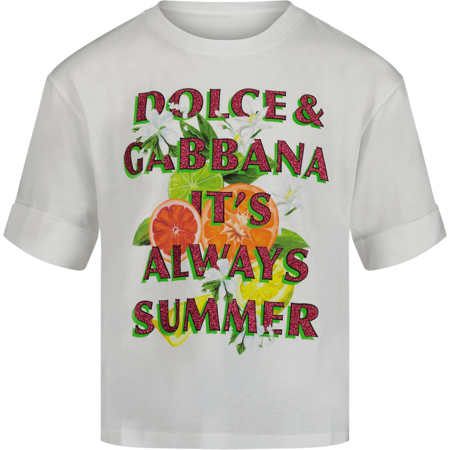 Dolce & Gabbana Kinder T-Shirt Wit 3Y