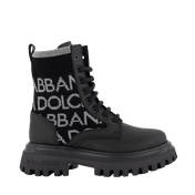 Dolce & Gabbana Kids Unisex Boots Siyah