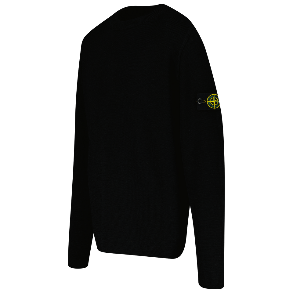 Stone Island Kinder Jongens Trui Zwart - Superstellar