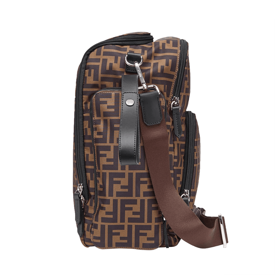 Fendi Baby Unisex Luiertas In Bruin