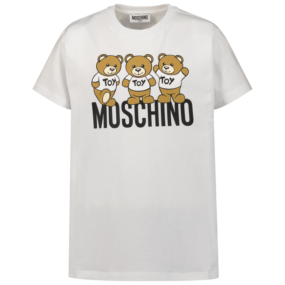 Moschino Kinder Unisex T-Shirt Wit