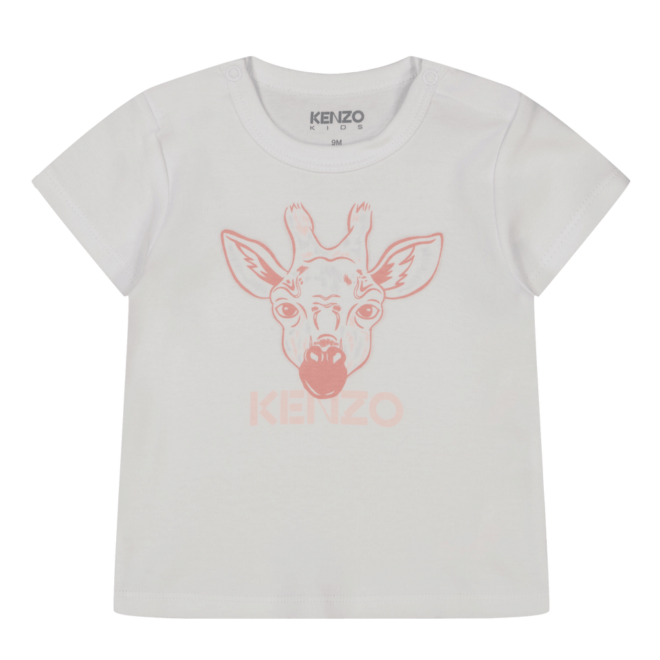 Kenzo kids Baby Meisjes T-Shirt Wit 3 mnd