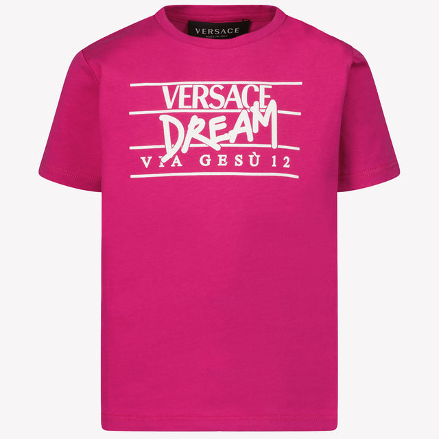 Versace Children's girls in t-shirt Dark Pink