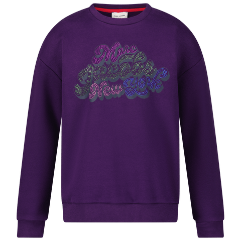Marc Jacobs Kids Girls Sweater Purple