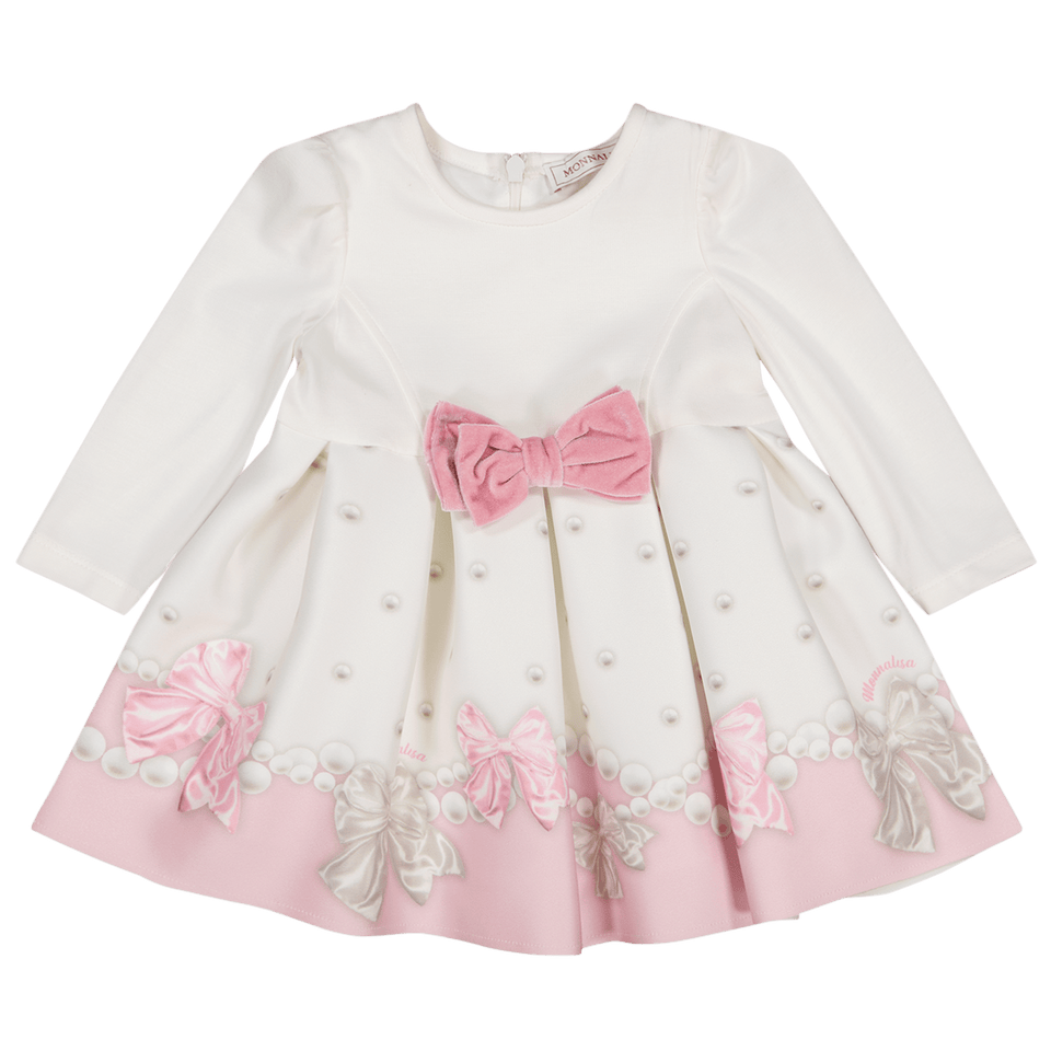 MonnaLisa Baby Girls Dress Off White